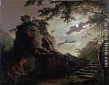 Joseph Wright of Derby Canvas Paintings - Virgil's Tomb